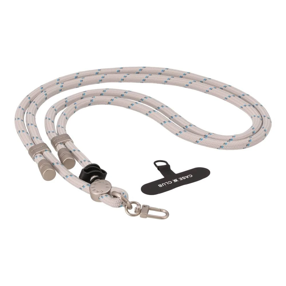 cloudy grey rope crossbody strap